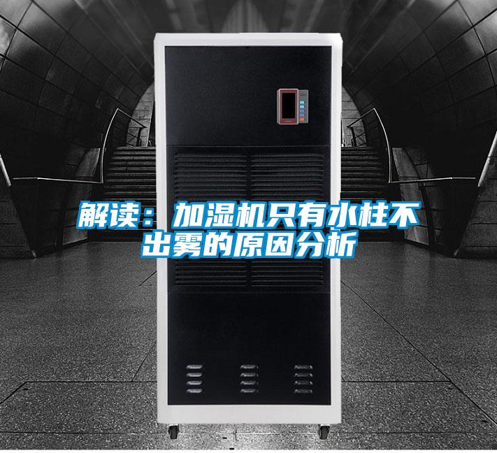 解讀:加濕機只有水柱不出霧的原因分析