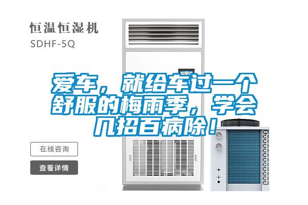 愛車,就給車過一個(gè)舒服的梅雨季,學(xué)會幾招百病除!