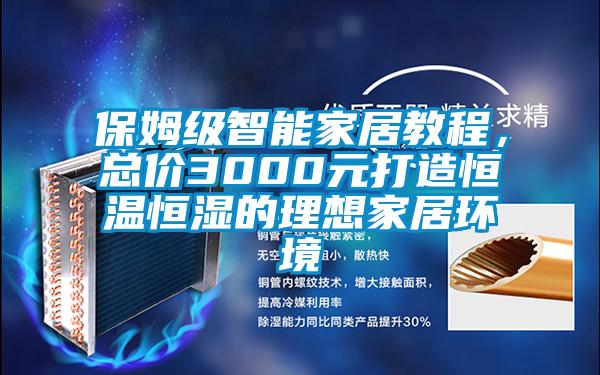 保姆級智能家居教程，總價3000元打造恒溫恒濕的理想家居環境