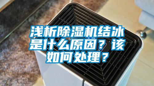 淺析除濕機結冰是什么原因？該如何處理？