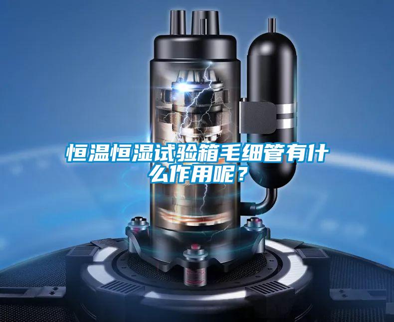 恒溫恒濕試驗箱毛細(xì)管有什么作用呢？