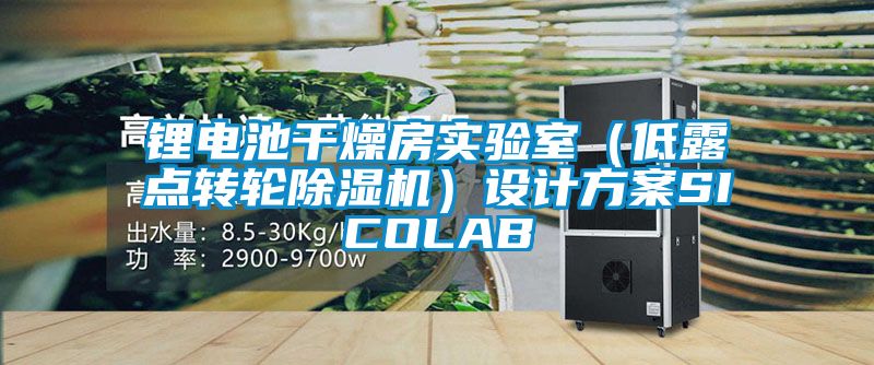 鋰電池干燥房實驗室（低露點轉(zhuǎn)輪除濕機）設(shè)計方案SICOLAB